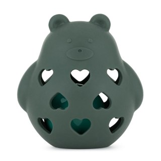 Petite&Mars Silikonowa zabawka z grzechotką Bear Basil Misty Green