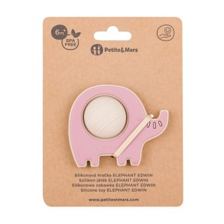 Petite&Mars Silikonowa zabawka pop-up Elephant Edwin Dusty Rose 6 m+