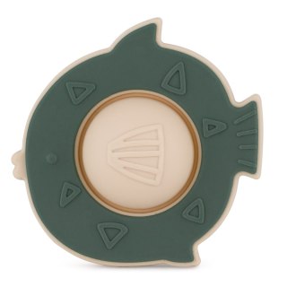 Petite&Mars Silikonowa zabawka pop-up Fish Fiona Misty Green 6 m+