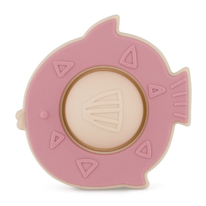 Petite&Mars Silikonowa zabawka pop-up Fish Fiona Dusty Rose 6 m+