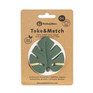 Petite&Mars Silikonowy gryzak TAKE&MATCH Misty Green 0+