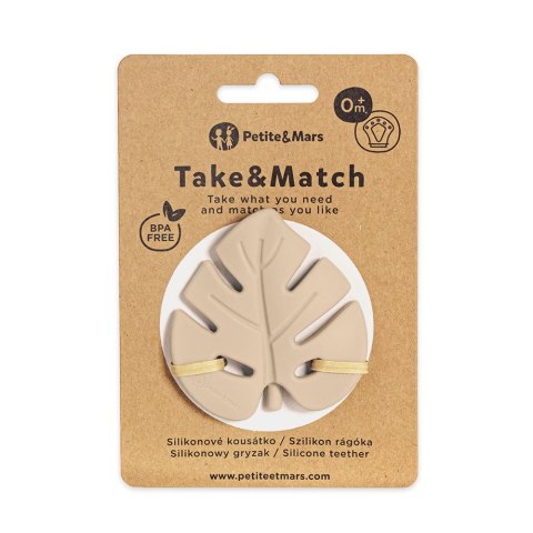 Petite&Mars Silikonowy gryzak TAKE&MATCH Desert Sand 0+