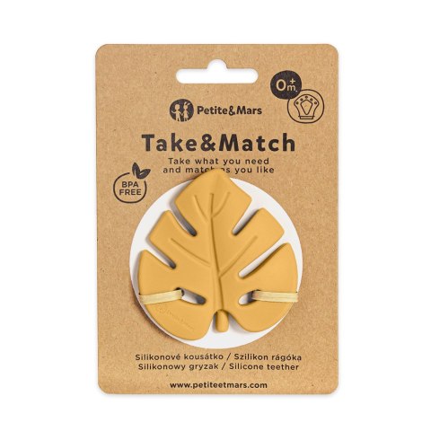 Petite&Mars Silikonowy gryzak TAKE&MATCH Intense Ochre 0+