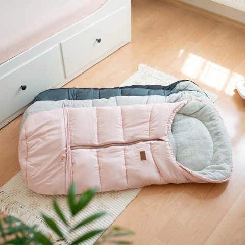 Petite&Mars Zimowy śpiworek Jibot 3w1 Dusty Pink