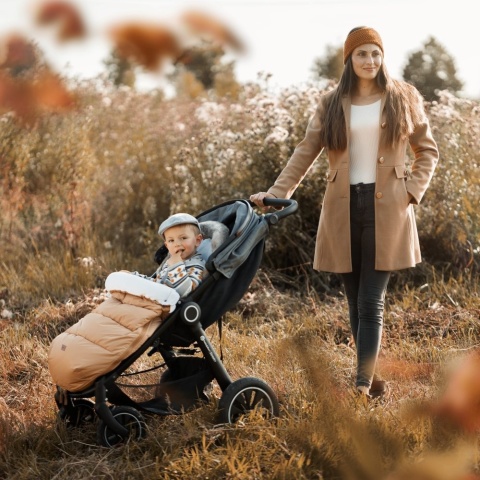 Petite&Mars Zimowy śpiworek Comfy 4w1 Rose Petal