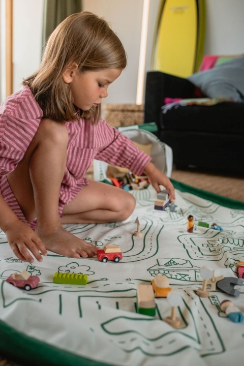 Play&Go Kosz na zabawki i mata 2w1 Roadmap