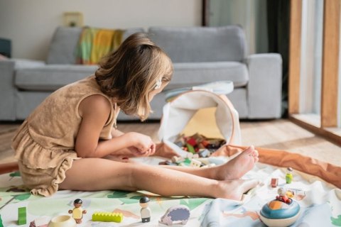 Play&Go Kosz na zabawki i mata do zabawy 2w1 Zoo