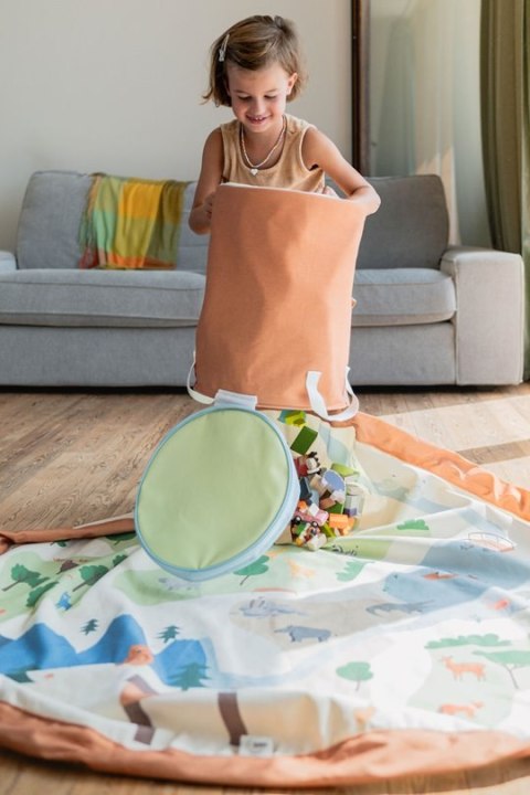 Play&Go Kosz na zabawki i mata do zabawy 2w1 Zoo