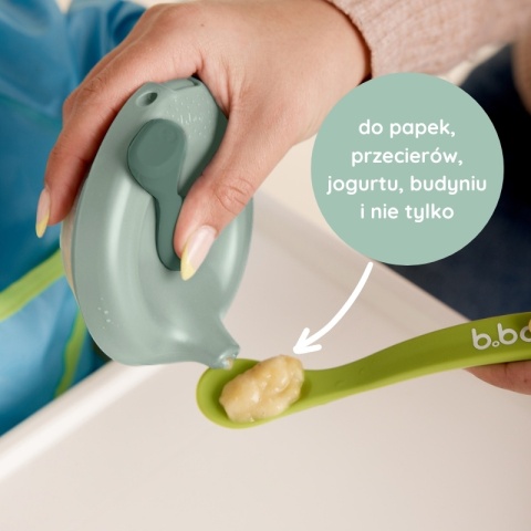 B.Box fill+feed Silikonowa miseczka z pokrywką do karmienia szałwia