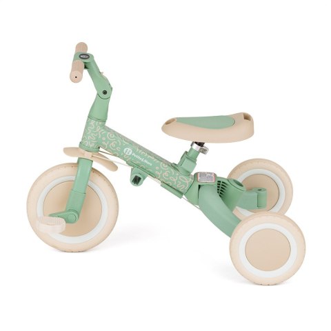 Petite&Mars Wielofunkcyjny rowerek trójkołowy 5w1 Turbo - Green twist