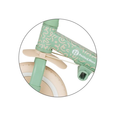 Petite&Mars Wielofunkcyjny rowerek trójkołowy 5w1 Turbo - Green twist