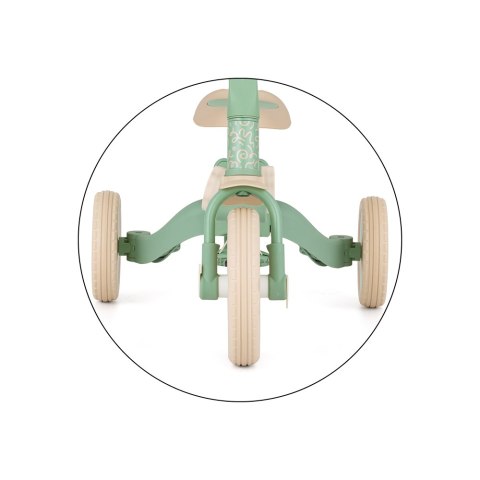 Petite&Mars Wielofunkcyjny rowerek trójkołowy 5w1 Turbo - Green twist