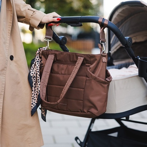 Babyono Torba dla mamy / do wózka CAMI czekoladowa