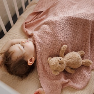 Babyono Kocyk bambusowy różowy