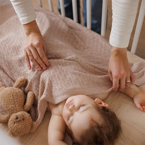 Babyono Kocyk bambusowy jasny beż