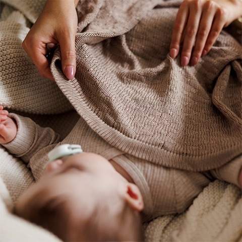 Babyono Kocyk bambusowy beżowy
