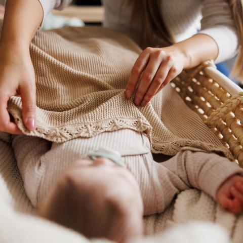 Babyono Kocyk bambusowy jasny beż
