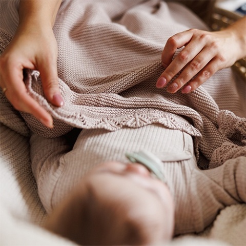 Babyono Kocyk bambusowy beżowy