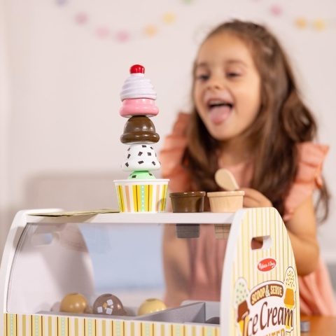 Drewniana lodziarnia Scoop & Serve Melissa & Doug 28 el.