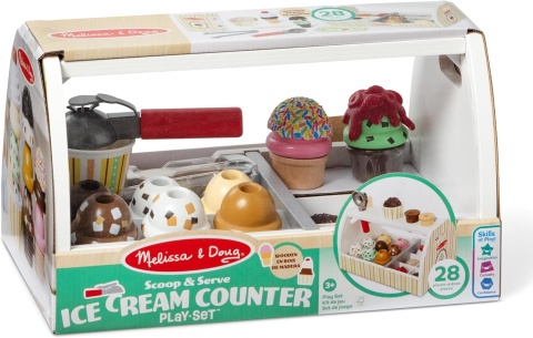 Drewniana lodziarnia Scoop & Serve Melissa & Doug 28 el.