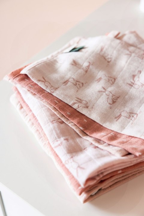 Muślinowe pieluszki 3-pack 55x55cm - Rosy Rabbit Trixie Baby
