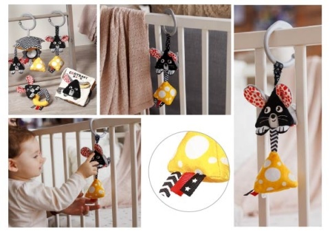 Babyono Zawieszka kontrastowa Mouse
