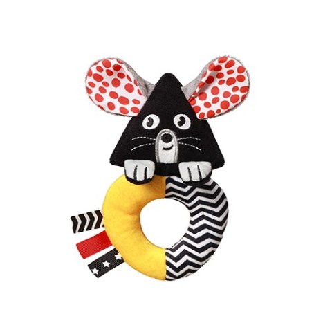 Babyono Grzechotka kontrastowa Mouse