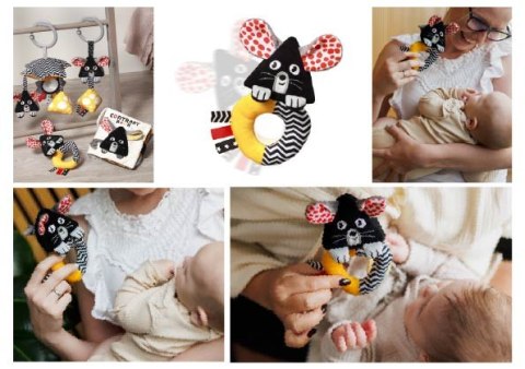 Babyono Grzechotka kontrastowa Mouse