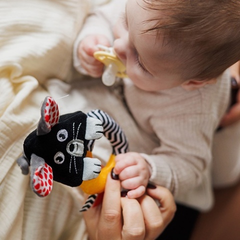 Babyono Grzechotka kontrastowa Mouse