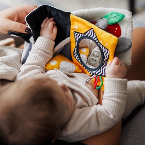 Babyono Książeczka kontrastowa Mouse