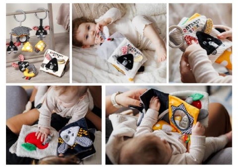 Babyono Książeczka kontrastowa Mouse
