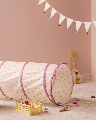Kid's Concept - Tunel do zabawy w kropki, różowy