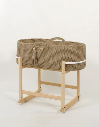 Kosz Mojżesza BOHO Handmade z kołyską - sand