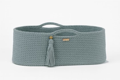Kosz Mojżesza BOHO bawełniany Handmade z materacykiem - laurel