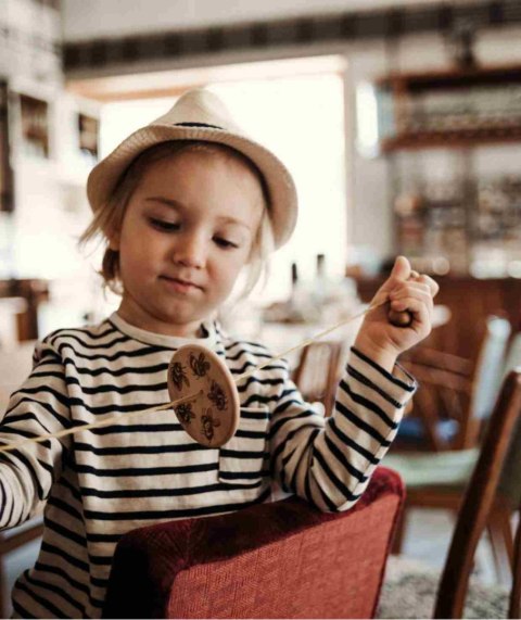 Wooden Story Drewniany Wirujący Krążek Buzz