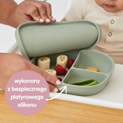 B.box Talerzyk z przykrywką Sage szałwia