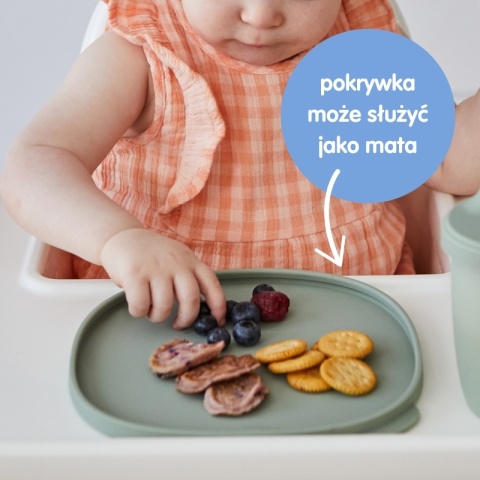 B.box Talerzyk z przykrywką Sage szałwia