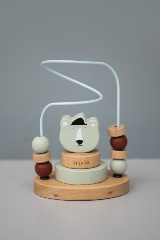 Labirynt z drewnianymi koralikami - Miś Polarny Trixie Baby