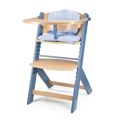 Kinderkraft Drewniane Krzesełko do karmienia ENOCK Nordic Breeze z poduszką