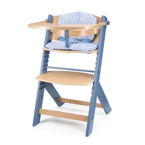 Kinderkraft Drewniane Krzesełko do karmienia ENOCK Nordic Breeze z poduszką