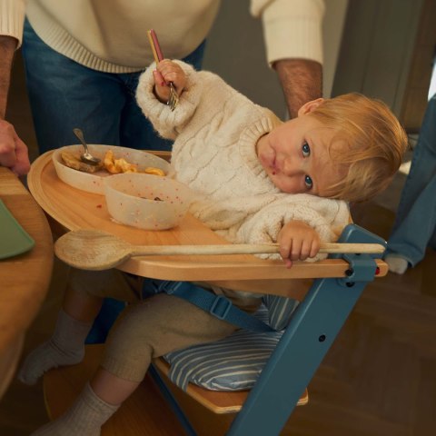 Kinderkraft Drewniane Krzesełko do karmienia ENOCK Nordic Breeze z poduszką