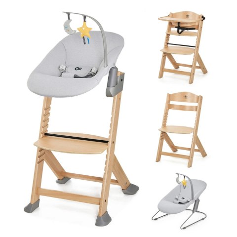 Kinderkraft Krzesełko do karmienia Enock z leżaczkiem Calmee Grey