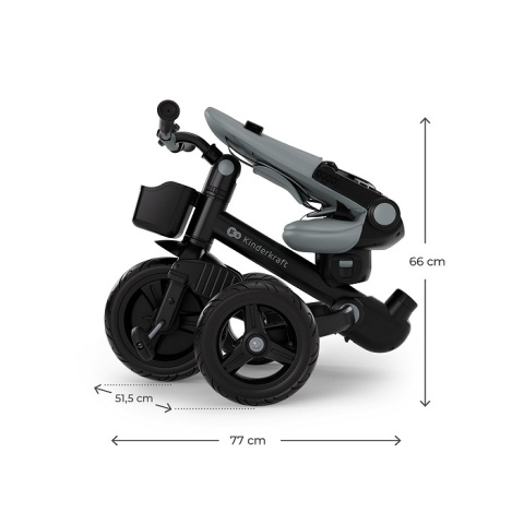 Rowerek trójkołowy 6w1 Kinderkraft AVEO 2 Plus Szary