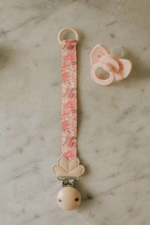 ELODIE DETAILS - smoczek silikonowy Binky Bow 0-6 m, misty pink