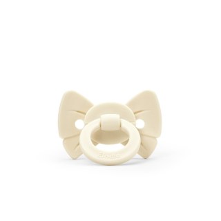 ELODIE DETAILS - smoczek silikonowy Binky Bow 0-6m, oat white