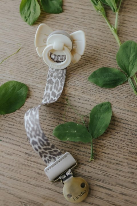 ELODIE DETAILS - smoczek silikonowy Binky Bow 0-6m, oat white