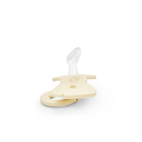 ELODIE DETAILS - smoczek silikonowy Binky Bow 0-6m, oat white