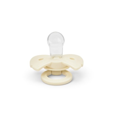 ELODIE DETAILS - smoczek silikonowy Binky Bow 0-6m, oat white