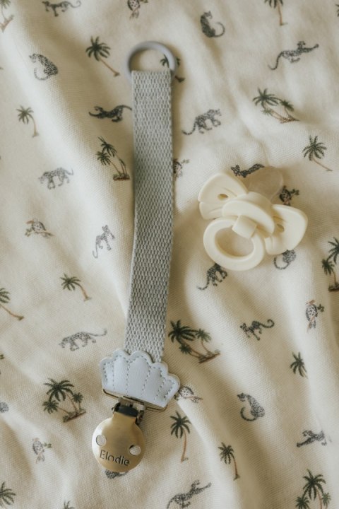 ELODIE DETAILS - smoczek silikonowy Binky Bow 0-6m, oat white