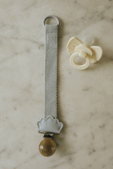 ELODIE DETAILS - smoczek silikonowy Binky Bow 0-6m, oat white